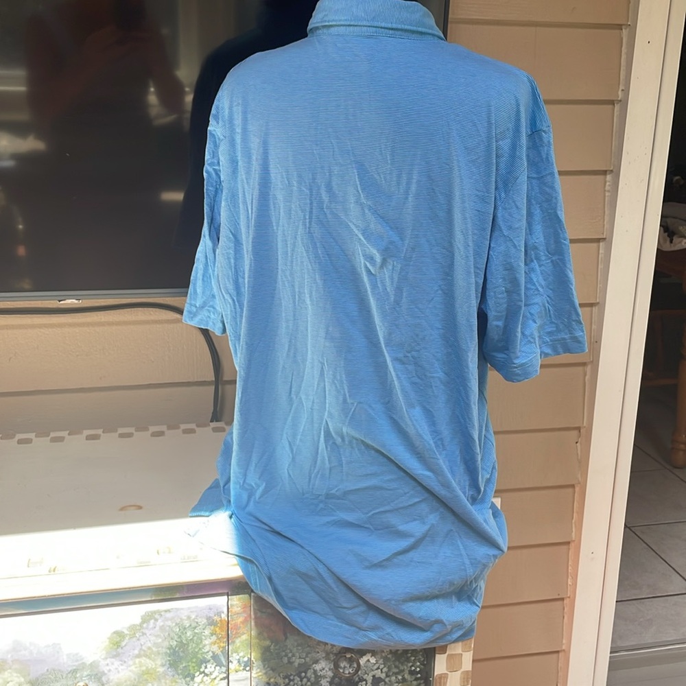 Peter Millar Sky Blue Polo Golf Shirt - Picture 2 of 7